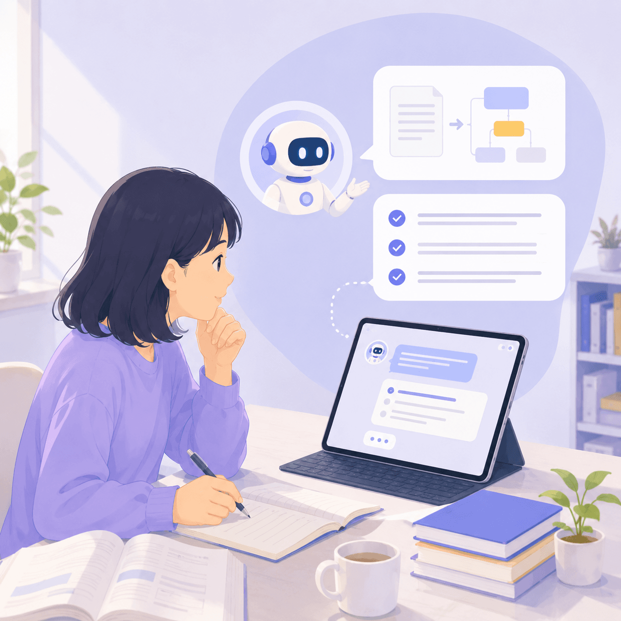 AIチューターで疑問を確認するイメージ